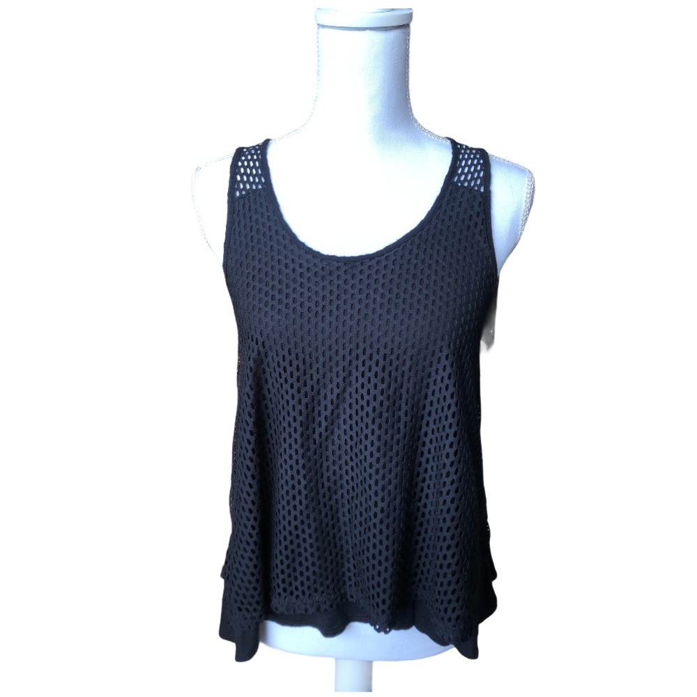 Hepburn Apparel Black Mesh Tank Top